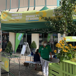 Infostand auf dem Achimer Wochenmarkt